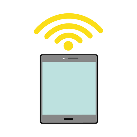 Isolated tablet design with wireless internet icon.のイラスト素材