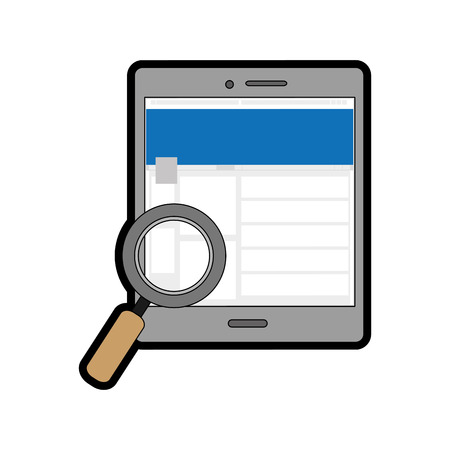 Tablet of device gadget and technology theme Isolated design Vector illustrationのイラスト素材