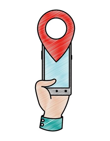 Isolated smartphone designのイラスト素材