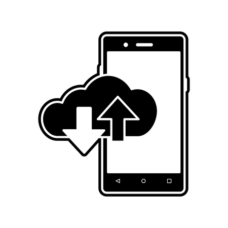 Smartphone of device gadget and technology theme Isolated design Vector illustrationのイラスト素材