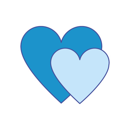Heart of love passion and romantic theme Isolated design Vector illustrationのイラスト素材