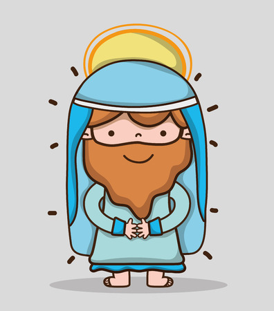 Jesus to catholic religion and traditional holiday vector illustrationのイラスト素材