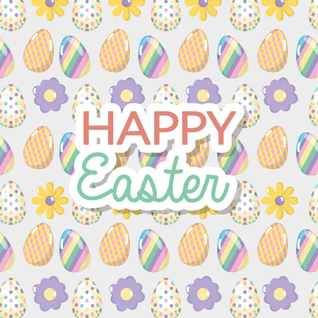 happy easter holiday celebration backgroundのイラスト素材