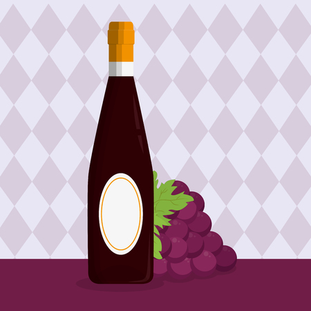 Wine of drink alcohol and restaurant theme Vector illustrationのイラスト素材
