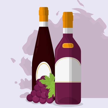 Wine of drink alcohol and restaurant theme Vector illustrationのイラスト素材