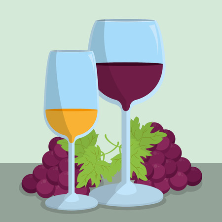 Wine of drink alcohol and restaurant theme Vector illustrationのイラスト素材