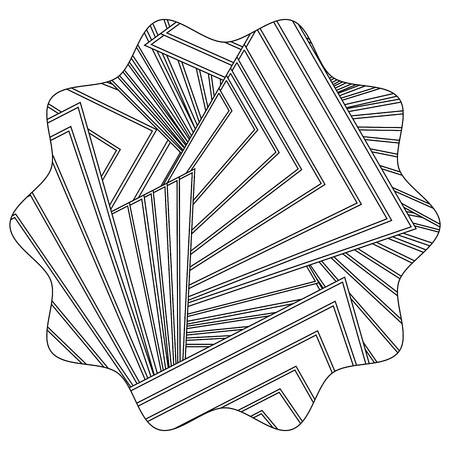 line star with pattern abstract shapes background style vector illustrationのイラスト素材