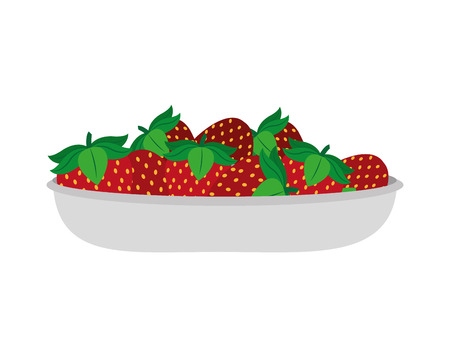 Isolated strawberry design illustration on white background.のイラスト素材