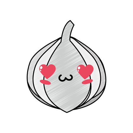 Isolated onion design illustration on white background.のイラスト素材