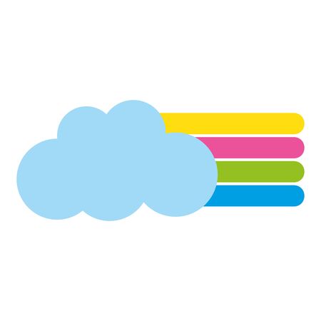 colorful cloud with nature rainbow design in the sky vector illustrationのイラスト素材