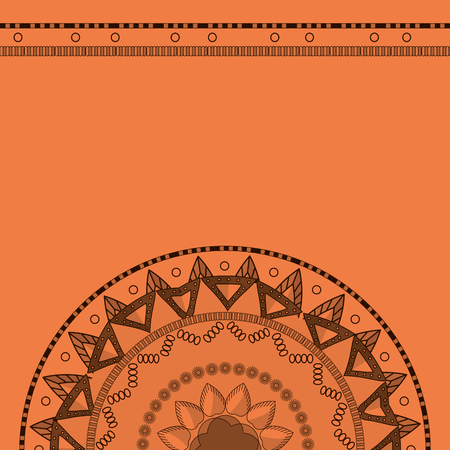 Mandala art of boho style bohemic and decoration theme Vector illustrationのイラスト素材