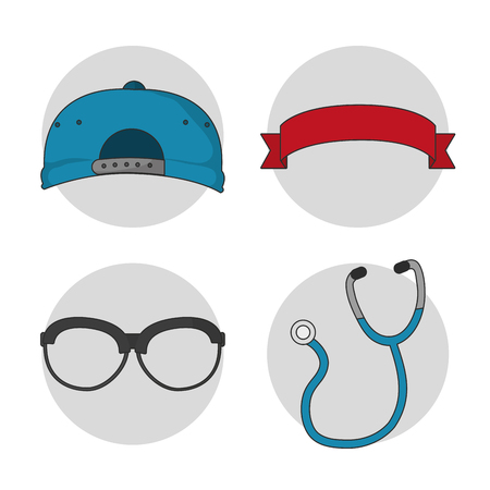 Clown doctor cartoon of medical and health care theme Vector illustrationのイラスト素材