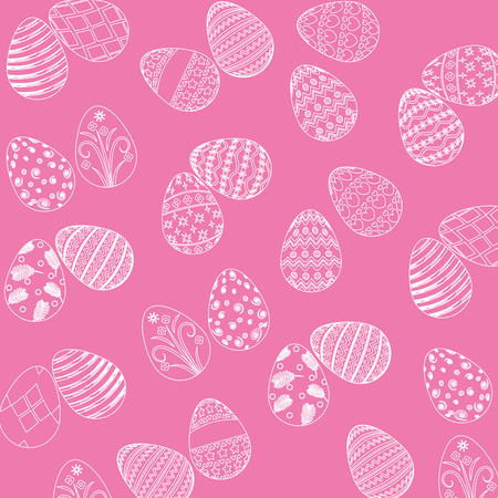 Eggs of happy easter spring and decoration theme Vector illustrationのイラスト素材