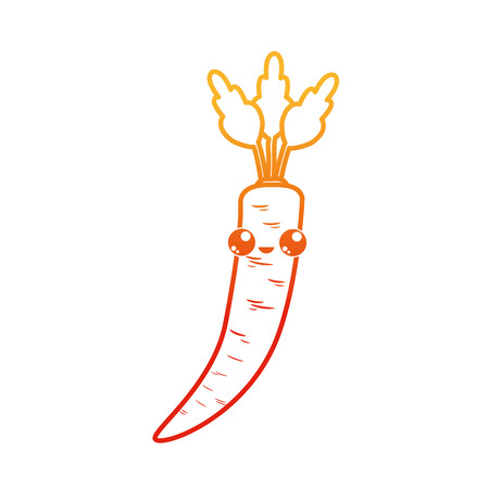 Carrot of vegetable healthy and organic food theme Isolated design Vector illustrationのイラスト素材