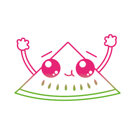 Watermelon of fruit healthy and organic food theme Isolated design Vector illustrationのイラスト素材
