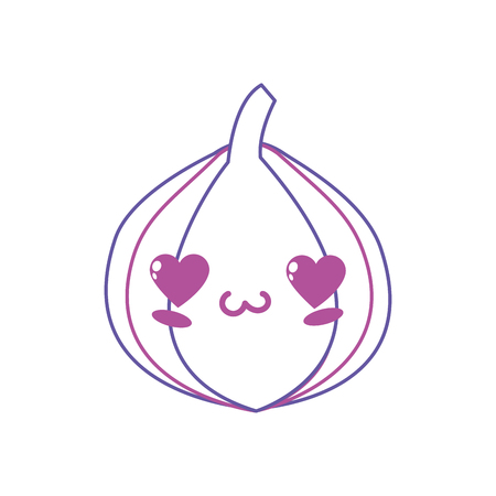 Onion of vegetable healthy and organic food theme Isolated design Vector illustrationのイラスト素材