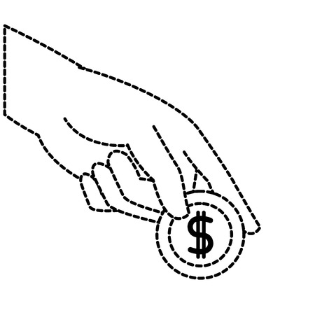 Coin of money financial and commerce theme Isolated design Vector illustrationのイラスト素材