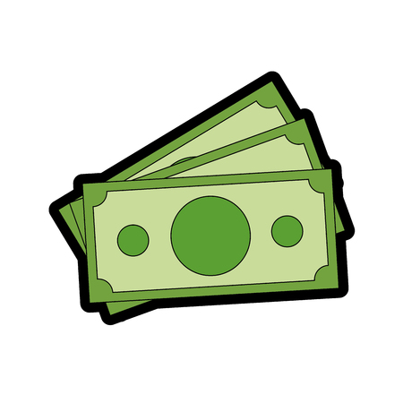 Bills of money financial and commerce theme Isolated design Vector illustrationのイラスト素材