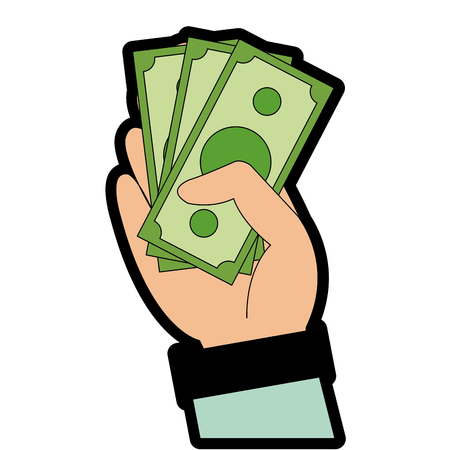 Bills of money financial and commerce theme Isolated design Vector illustrationのイラスト素材