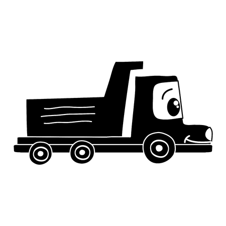 Happy dump truck transportのイラスト素材