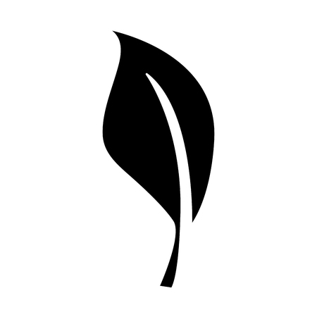 silhouette nature leaf exotic plant designのイラスト素材