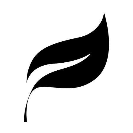 silhouette nature exotic plant leaf designのイラスト素材