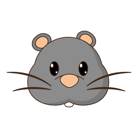 mouse head cute wild animal vector illustrationのイラスト素材