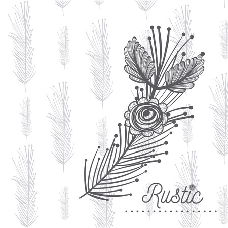 Rustic flower hand drawn icon vector illustration graphic designのイラスト素材
