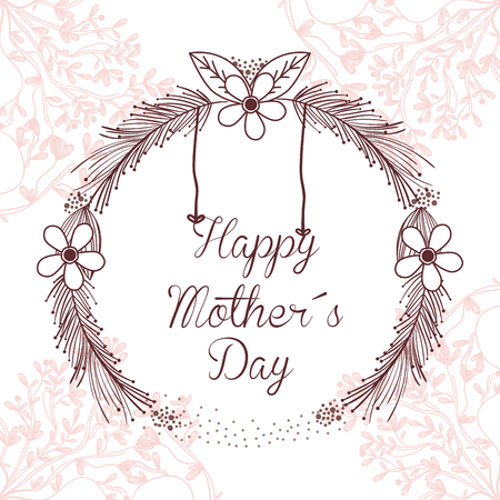 Happy mothers day card icon vector illustration graphic designのイラスト素材
