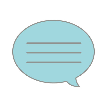 line color text chat bubble message communication vector illustrationのイラスト素材