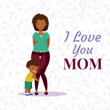 Happy mothers day cartoon icon vector illustration graphic designのイラスト素材