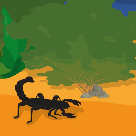 Scorpion at desert icon vector illustration graphic designのイラスト素材