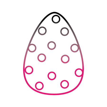 color line eggs easter with points decoration to celebration vector illustrationのイラスト素材