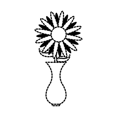 Isolated sunflower designのイラスト素材