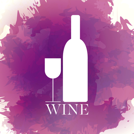 Wine bottle and cup.のイラスト素材