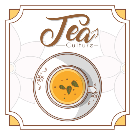 Tea culture conceptのイラスト素材