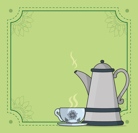 Tea culture conceptのイラスト素材