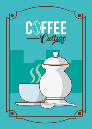Coffee culture conceptのイラスト素材