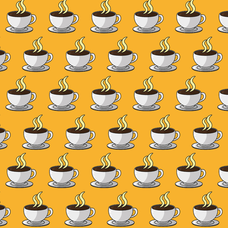 Coffee culture concept seamless patternのイラスト素材
