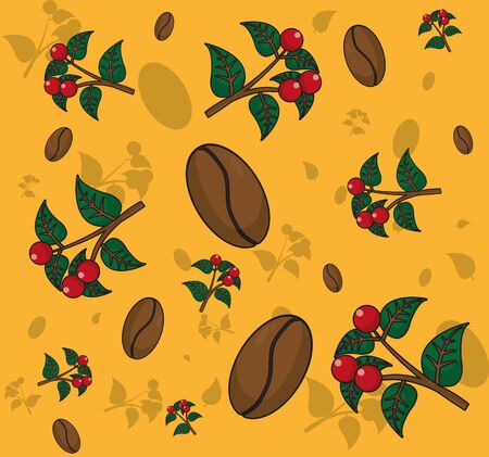 Coffee patterns backgroundのイラスト素材