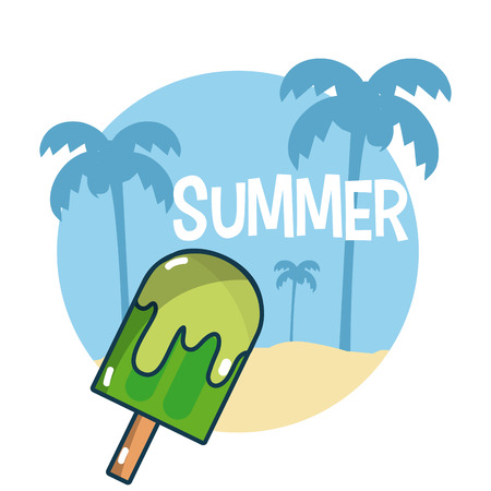 Summer and beach conceptのイラスト素材