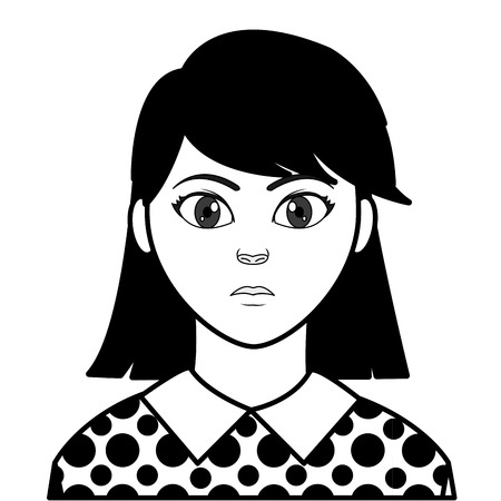 Filling texture user woman with elegant blouse design vector illustration.のイラスト素材