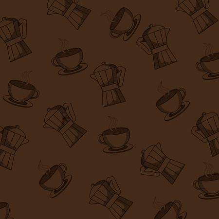 Coffee pattern background.のイラスト素材