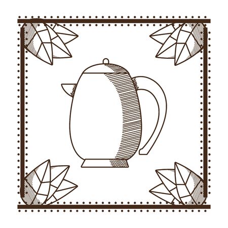 Natural tea drink illustration.のイラスト素材