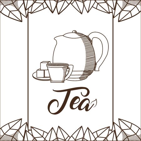 Natural tea drink illustration.のイラスト素材