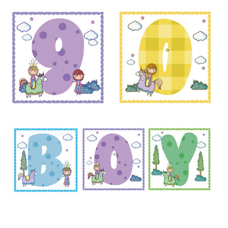 Collection of numbers vector illustration graphic designのイラスト素材