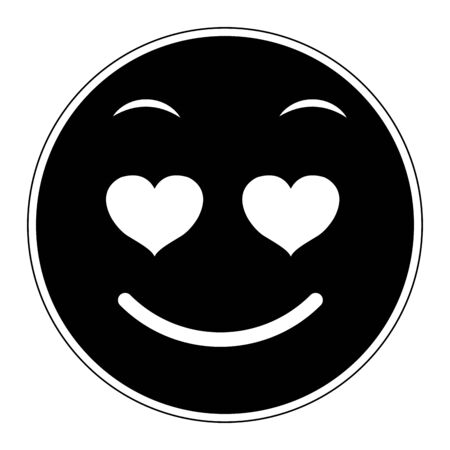 Silhouette of emoji expressionのイラスト素材