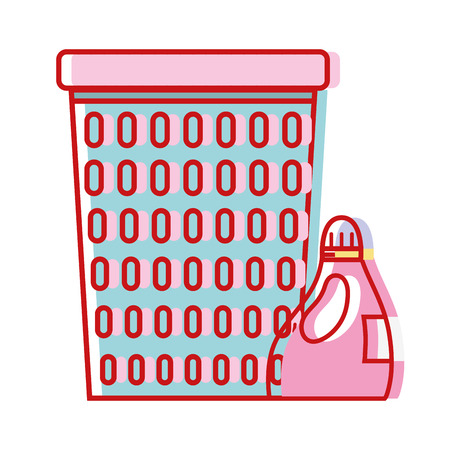 basket design with softener bottle product vector illustrationのイラスト素材