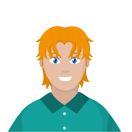 avatar man with shirt and hairstyle design vector illustrationのイラスト素材