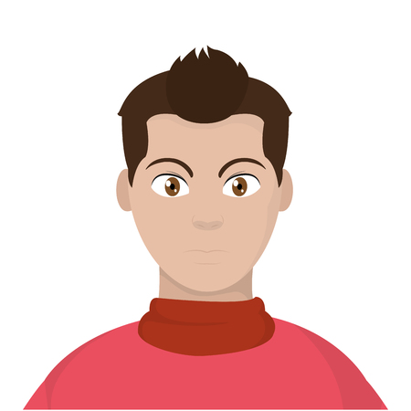user man with hair design and shirt vector illustrationのイラスト素材